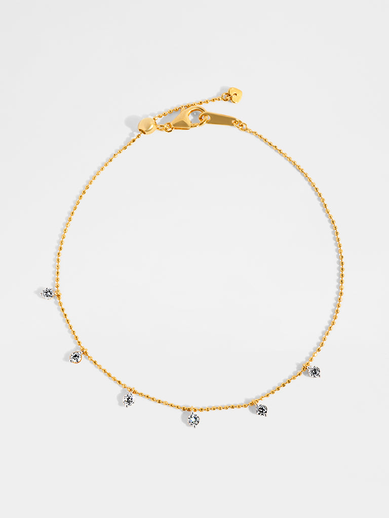Yellow Lab Diamond Dangle Bracelet