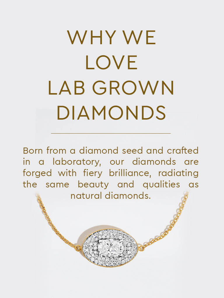 Oval Pave Solitaire Lab Diamond Bracelet