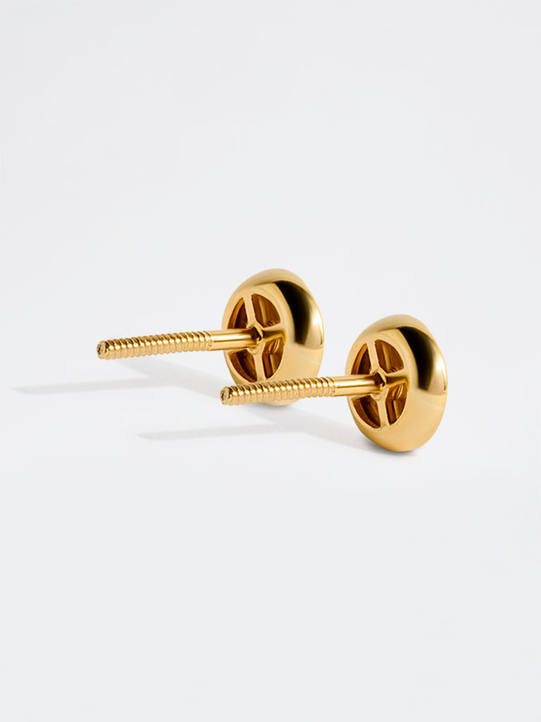 Yellow Lab Diamond Star Disc Earrings