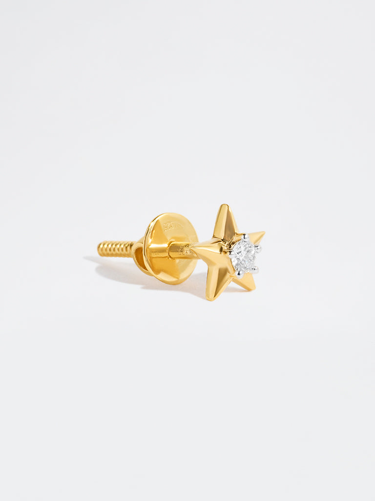 Yellow Lab Diamond Star Earrings