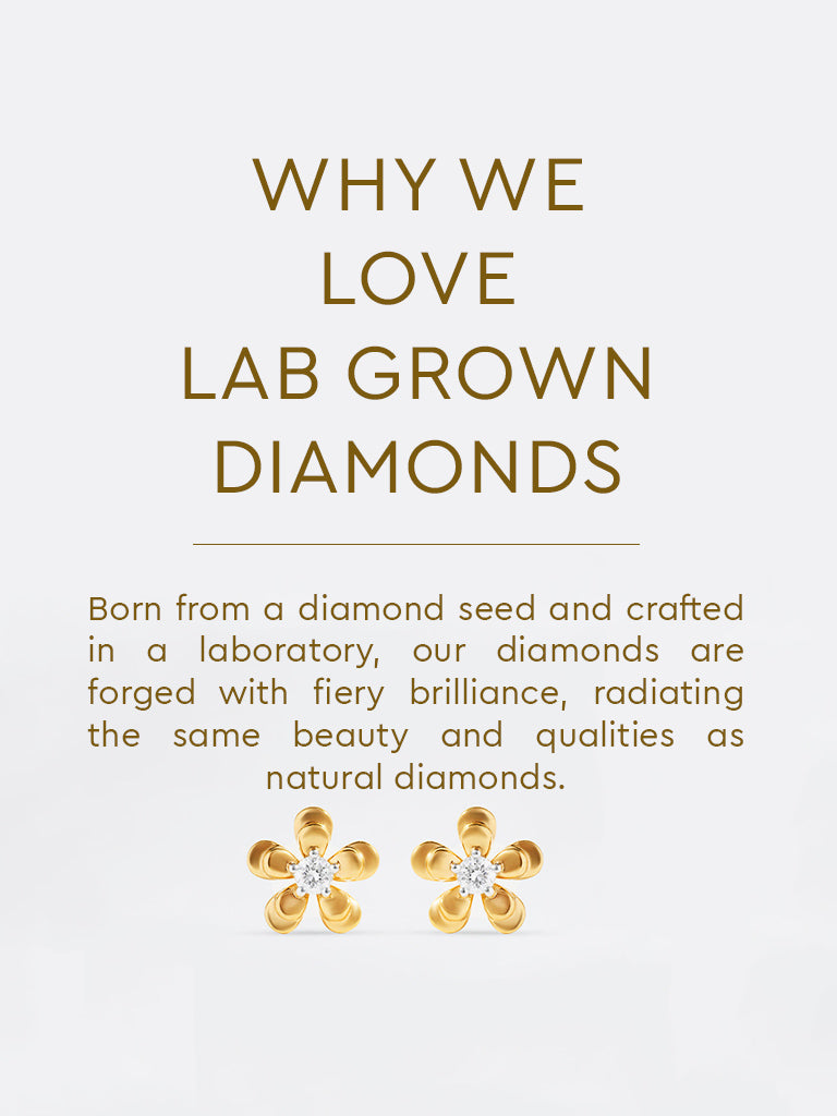 Yellow Lab Diamond Flower Earrings