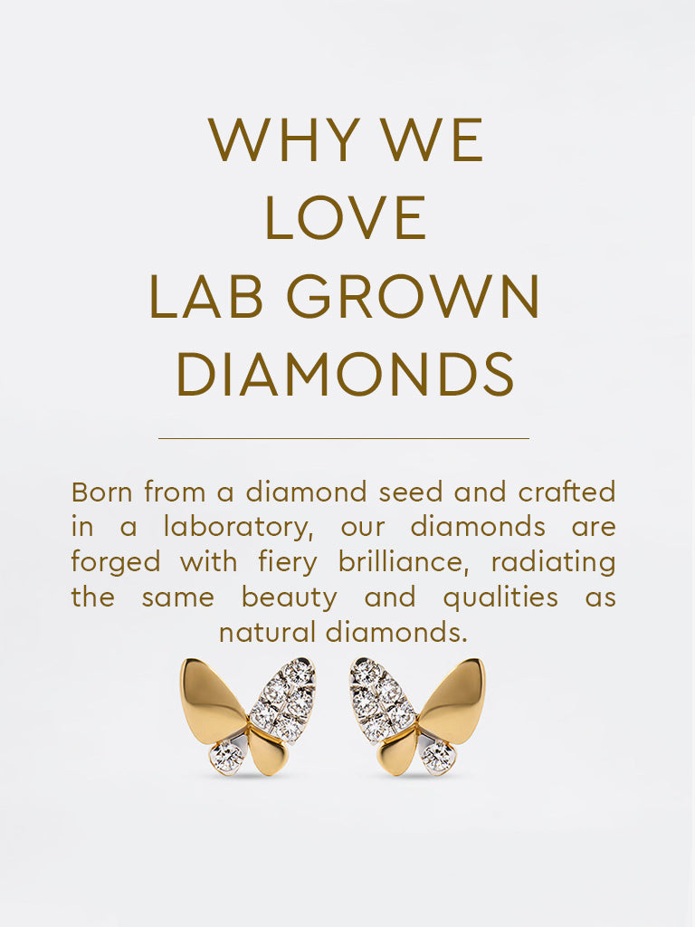 Yellow Lab Diamond Butterfly Earrings