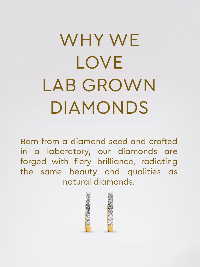 Pave Lab Diamond Classic Hoop Earrings