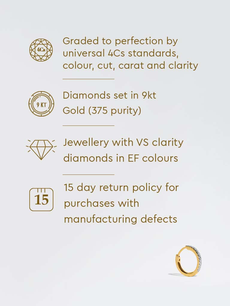 Pave Lab Diamond Classic Hoop Earrings