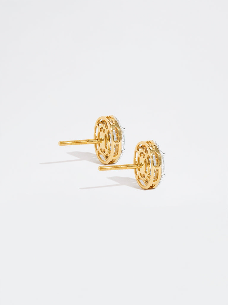 Oval Double Halo Lab Diamond Stud Earrings