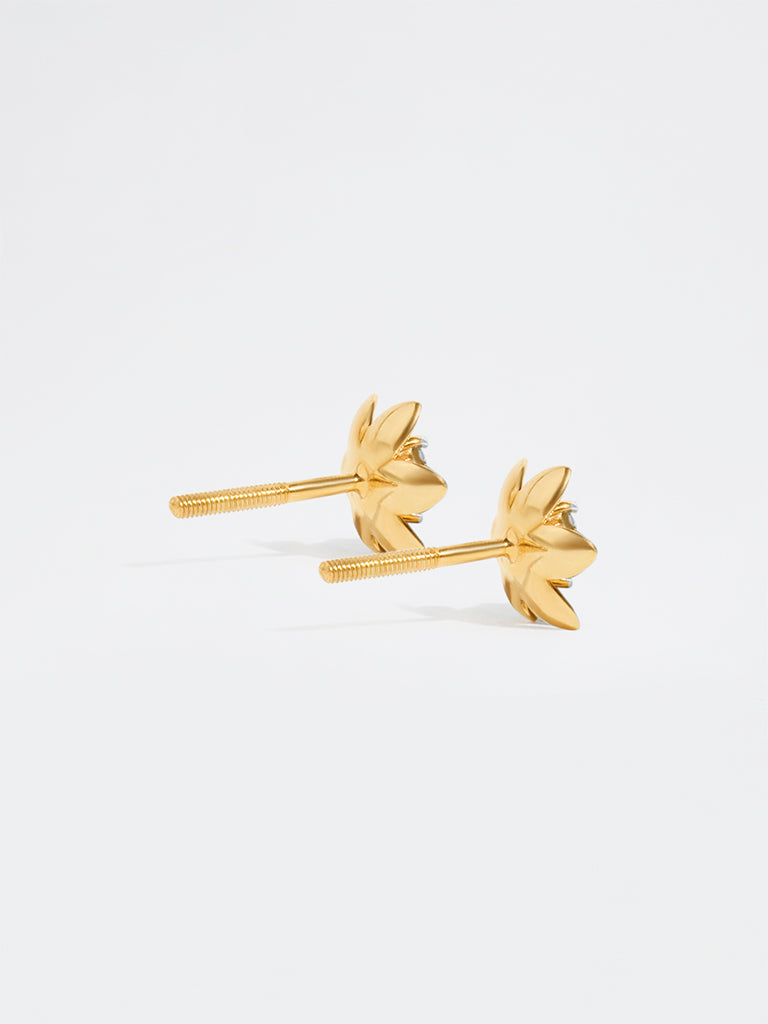 Floral Lab Diamond Stud Earrings