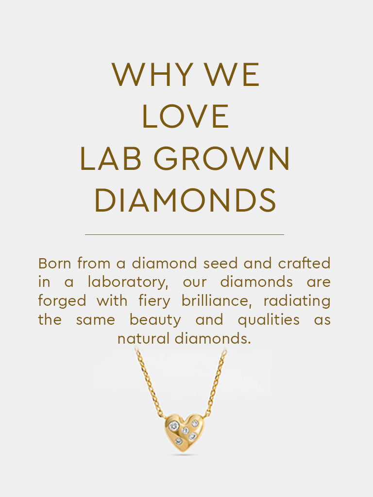 Yellow Lab Diamond Heart Necklace
