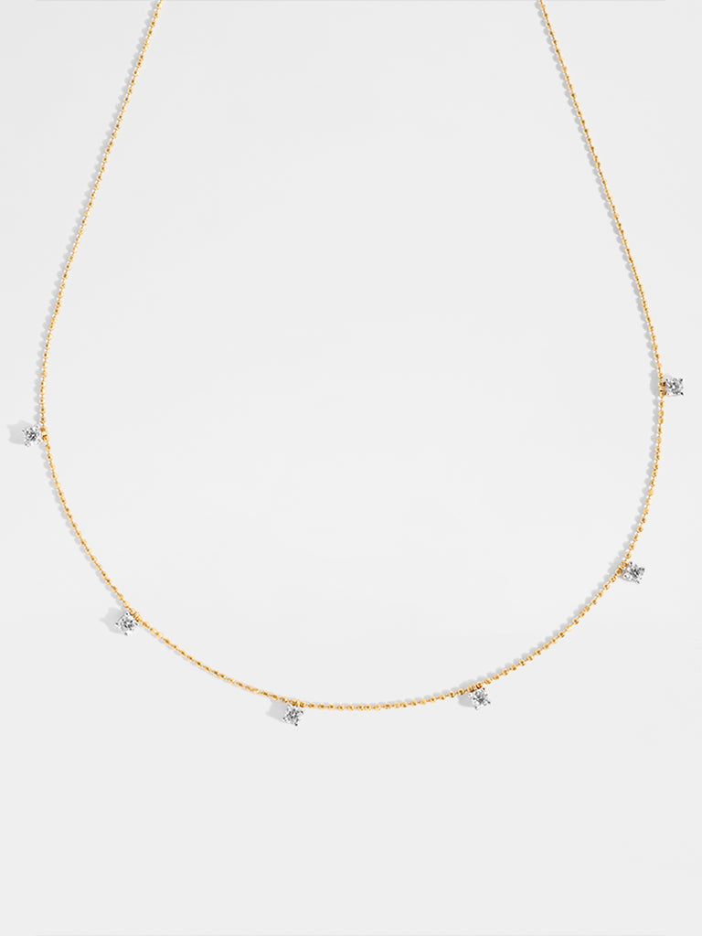 Yellow Lab Diamond Dangle Necklace