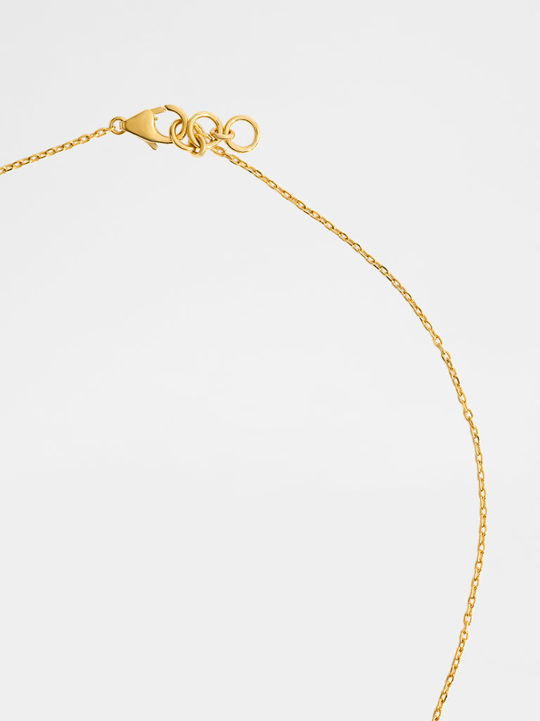 Yellow Lab Diamond Circle of Life Necklace