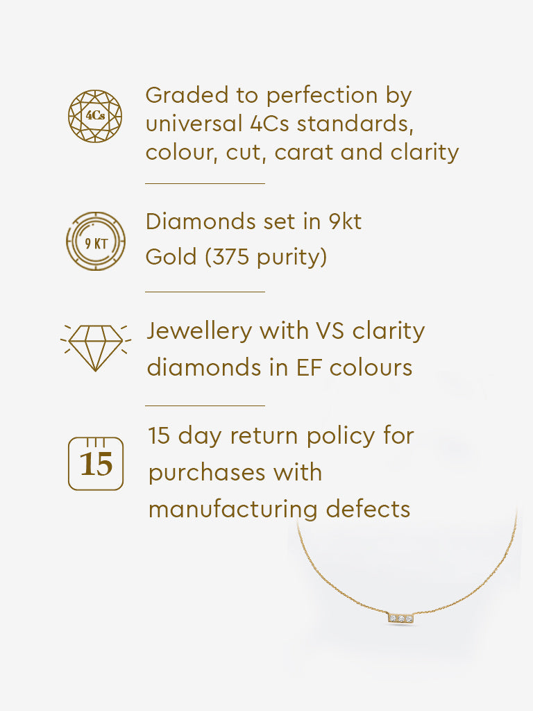 3 Stone Bezel Lab Diamond Necklace