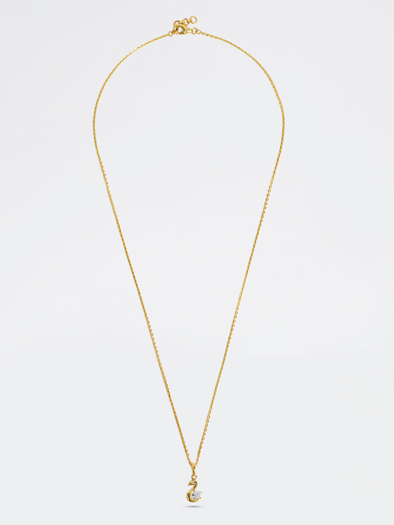 Swan Lab Diamond Pendant Necklace
