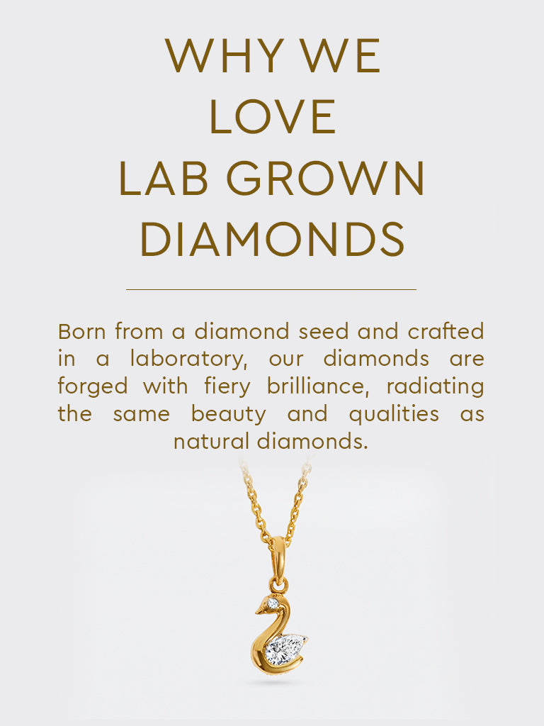 Swan Lab Diamond Pendant Necklace