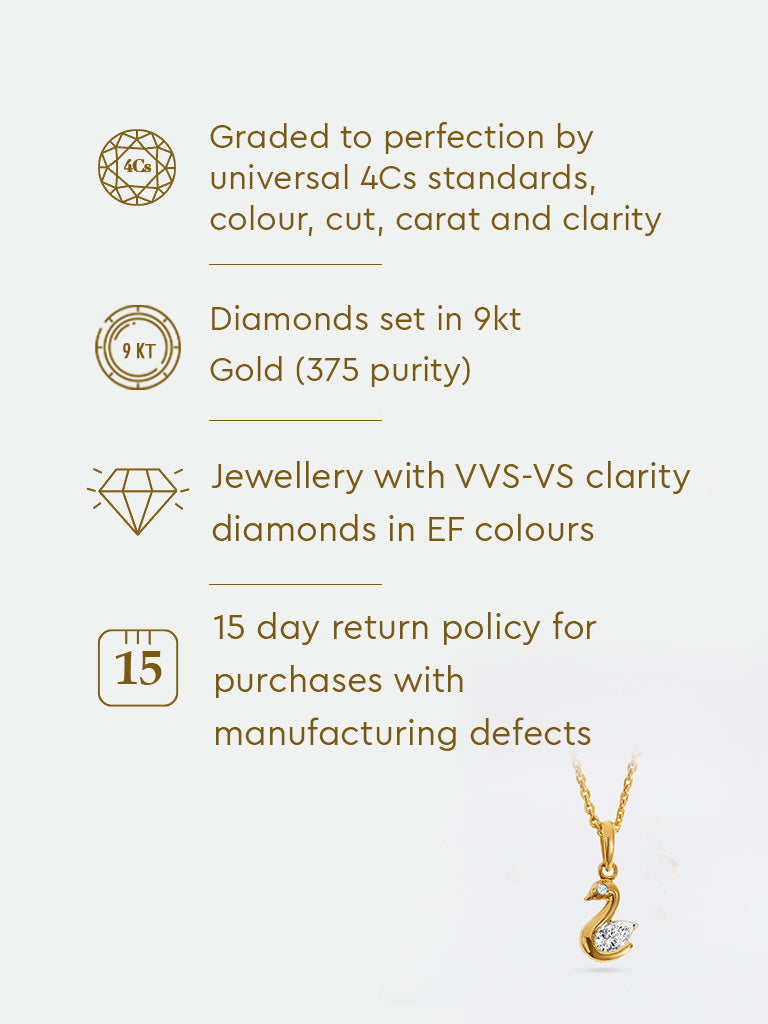 Swan Lab Diamond Pendant Necklace
