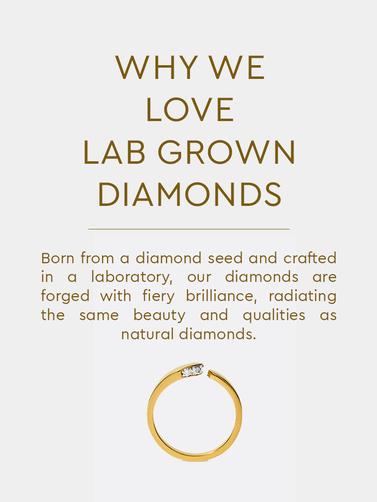 Yellow Lab Diamond Chevron Ring