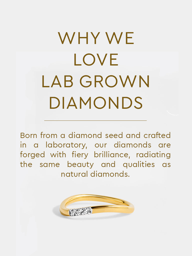 Yellow Lab Diamond 3 Stone Stackable Ring