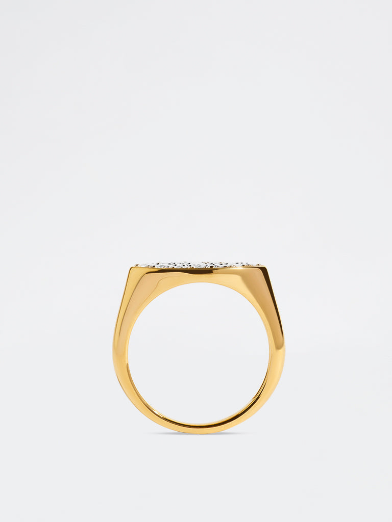 Yellow Lab Diamond Cluster Diamond Ring