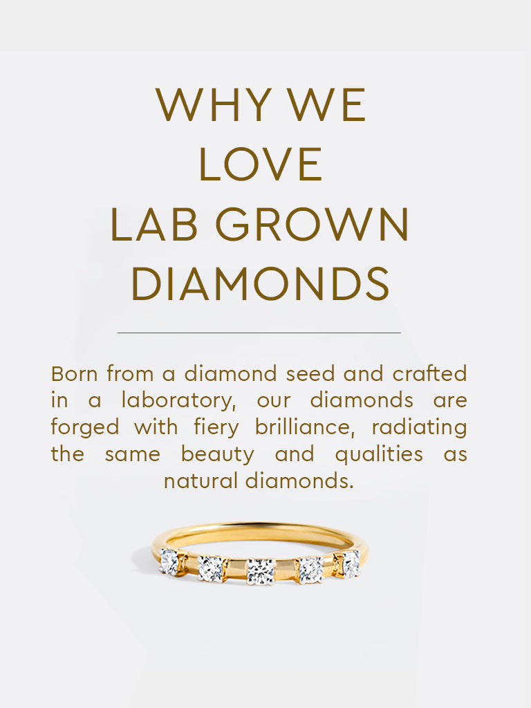 Yellow Lab Diamond 5 Stone Stackable Ring