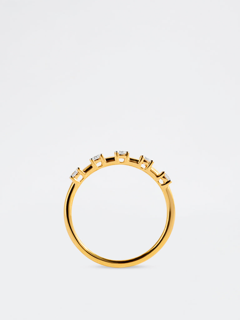 Yellow Lab Diamond 5 Stone Stackable Ring