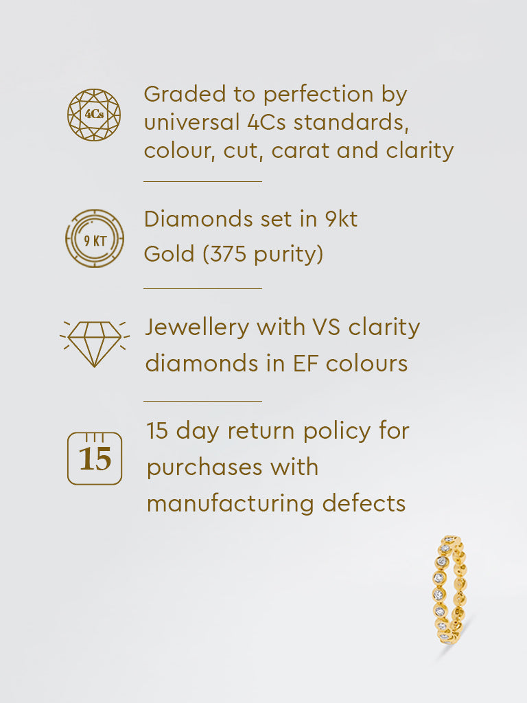 Lab Diamond Bezel Stacker Ring