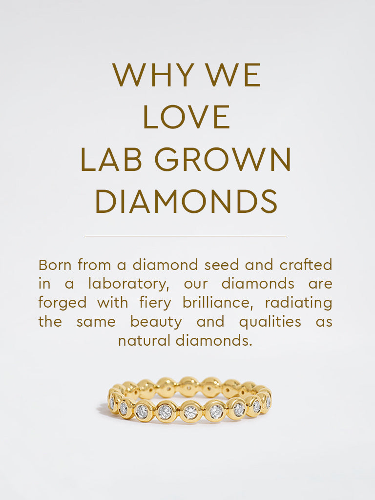 Lab Diamond Bezel Stacker Ring