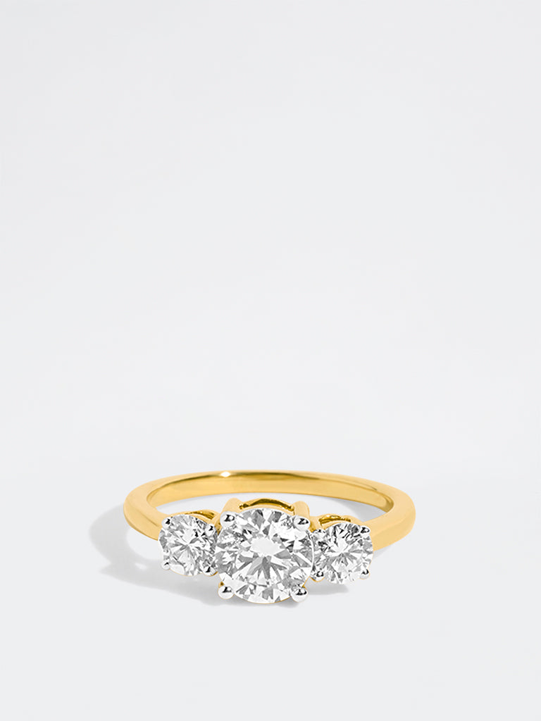 Three Stone Lab Diamond Ring