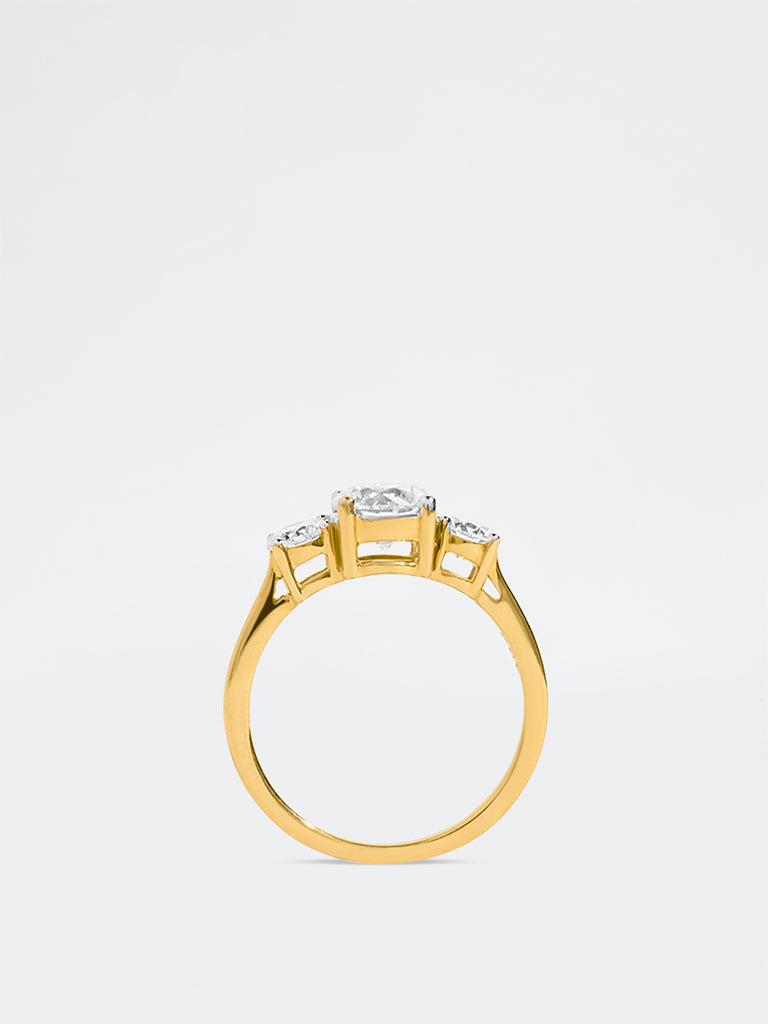 Three Stone Lab Diamond Ring