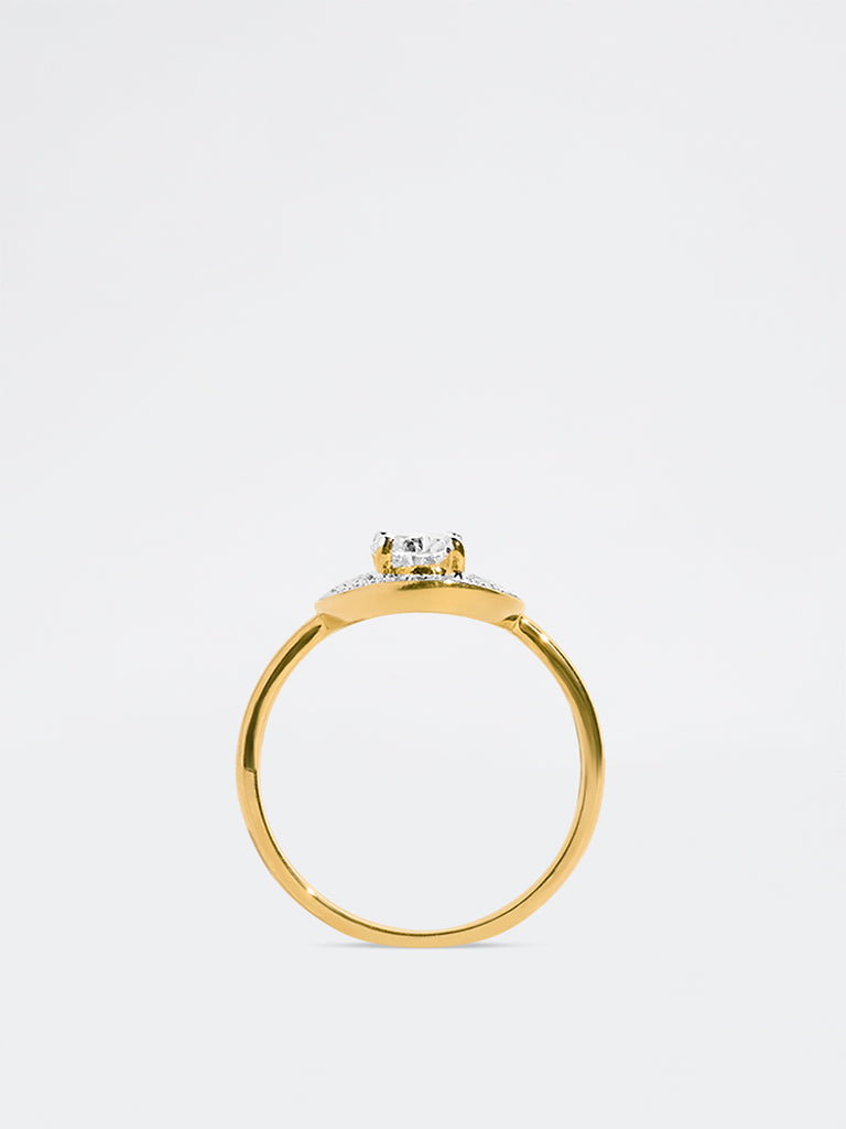 Oval Halo Lab Diamond Ring