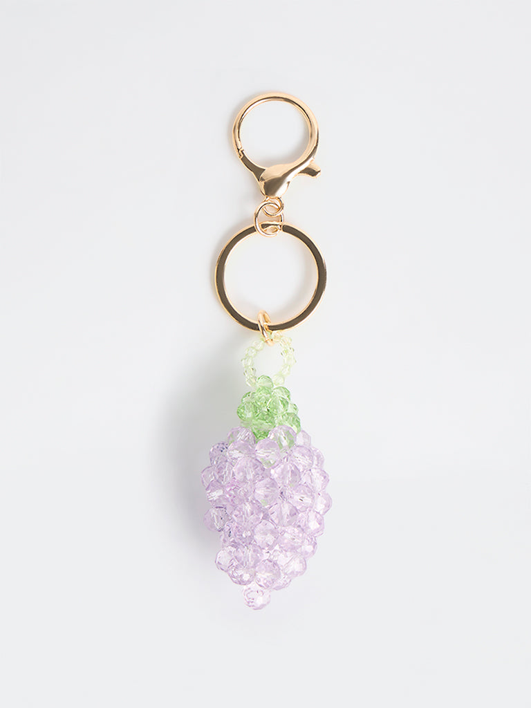 Westside Accessories Purple Grape Beaded Bag Charm