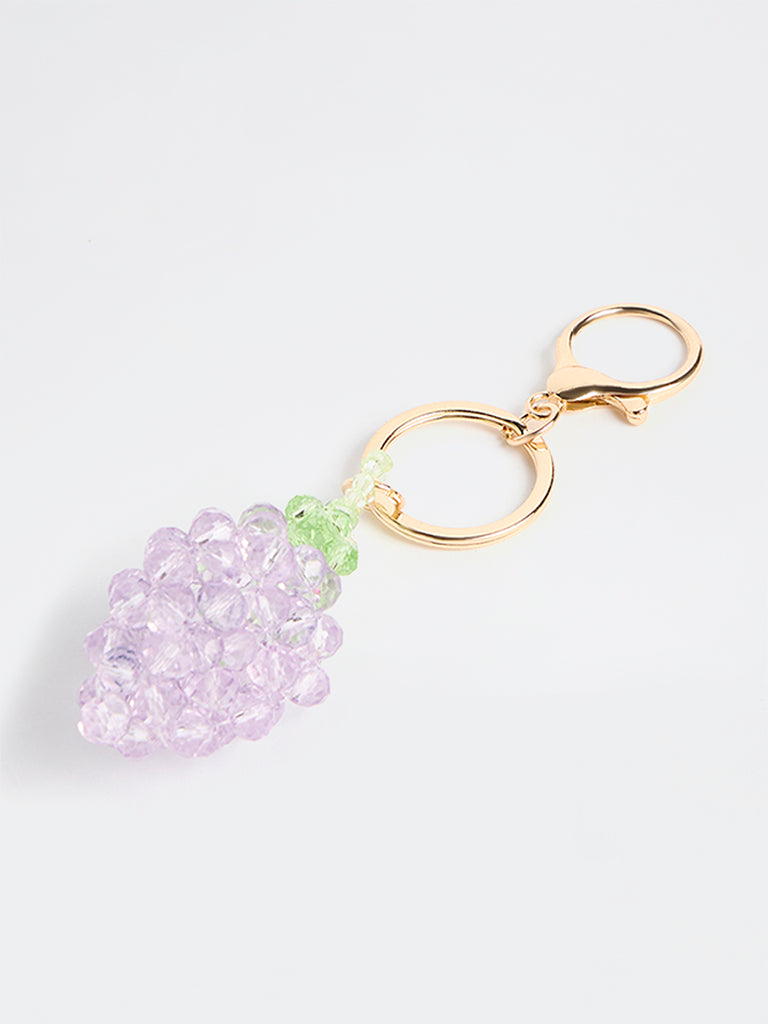 Westside Accessories Purple Grape Beaded Bag Charm