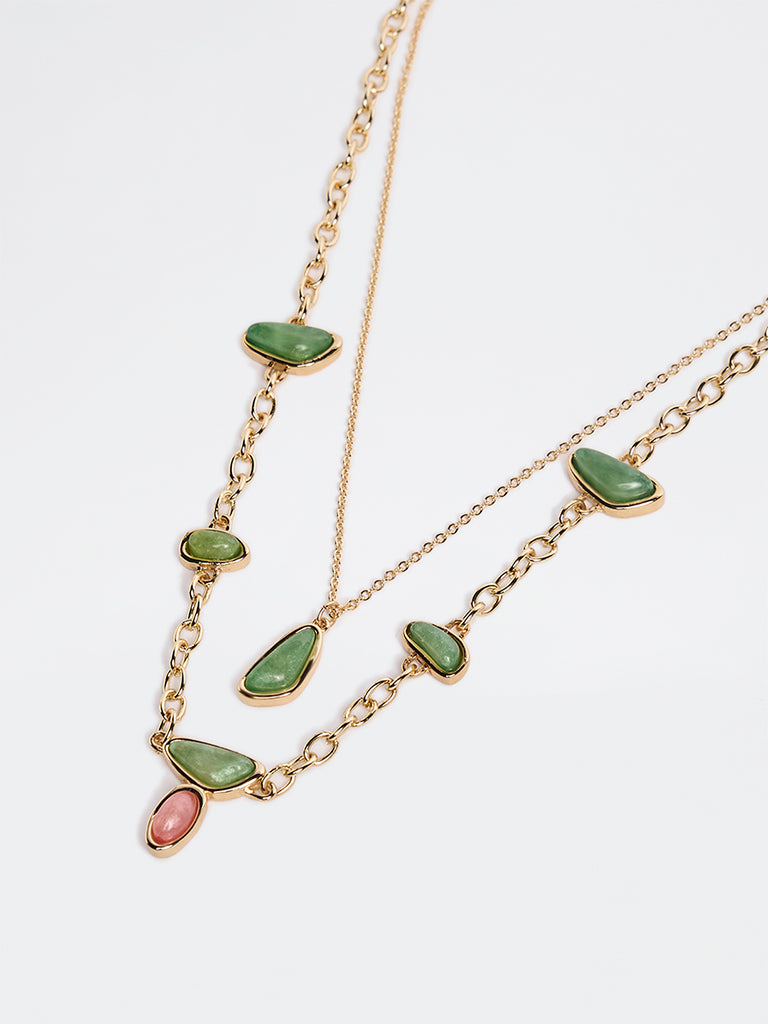 Westside Accessories Multicolour Resin Necklaces - Pack of 2