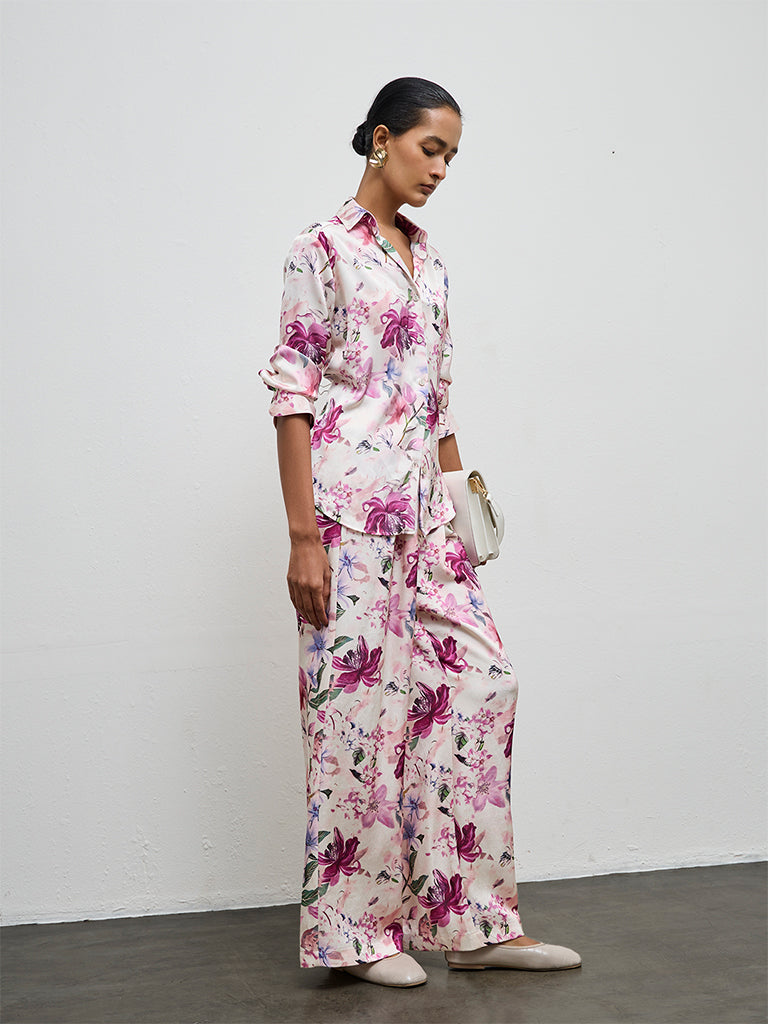 Wardrobe Pink Floral Design Shirt