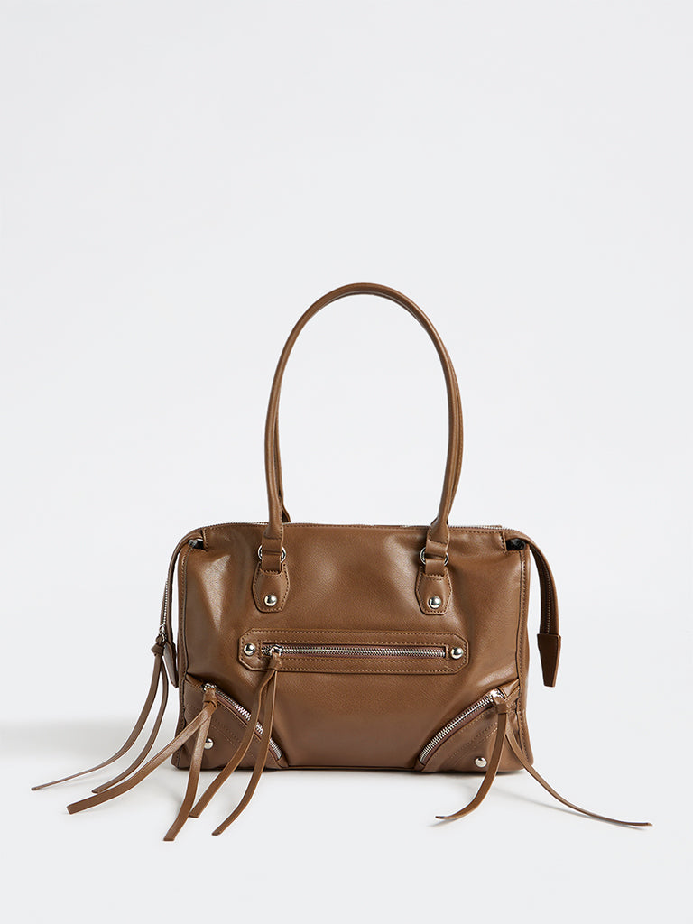 Westside Brown Coachella Tote Bag