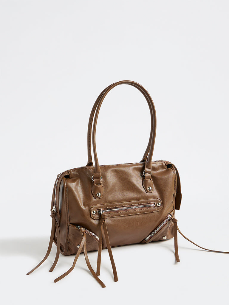 Westside Brown Coachella Tote Bag