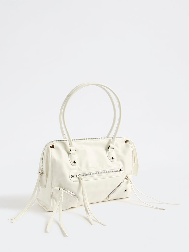 Westside White Coachella Tote Bag