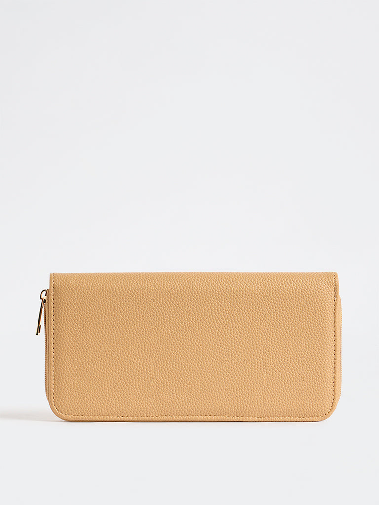 Westside Peach Textured Travel Jewellery Organizer