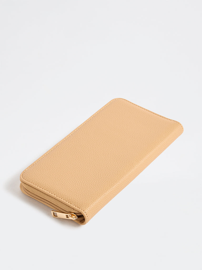 Westside Peach Textured Travel Jewellery Organizer
