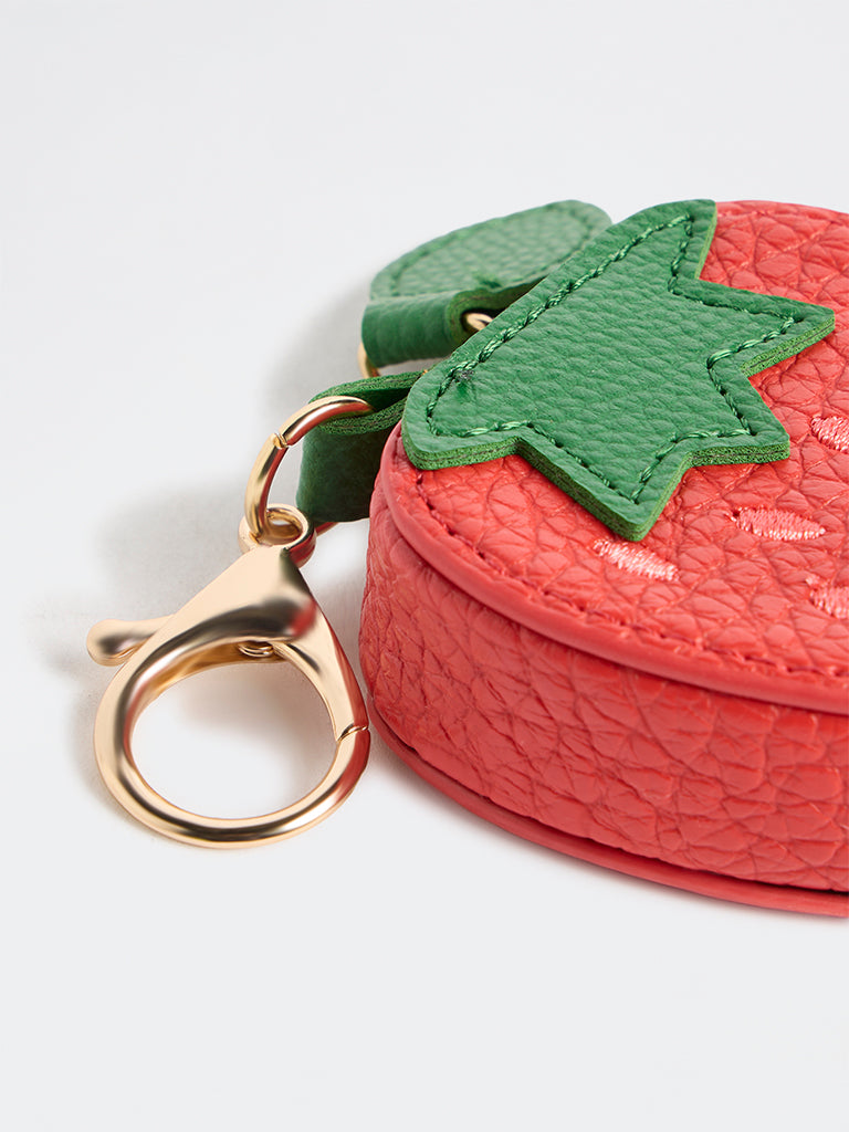 Westside Accessories Red Textured Strawberry Bag Charm