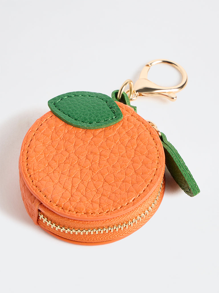 Westside Accessories Orange Textured Bag Charm