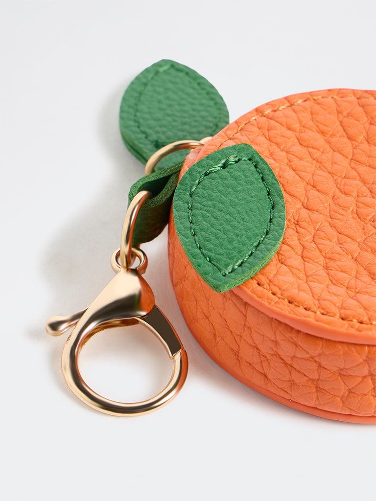 Westside Accessories Orange Textured Bag Charm