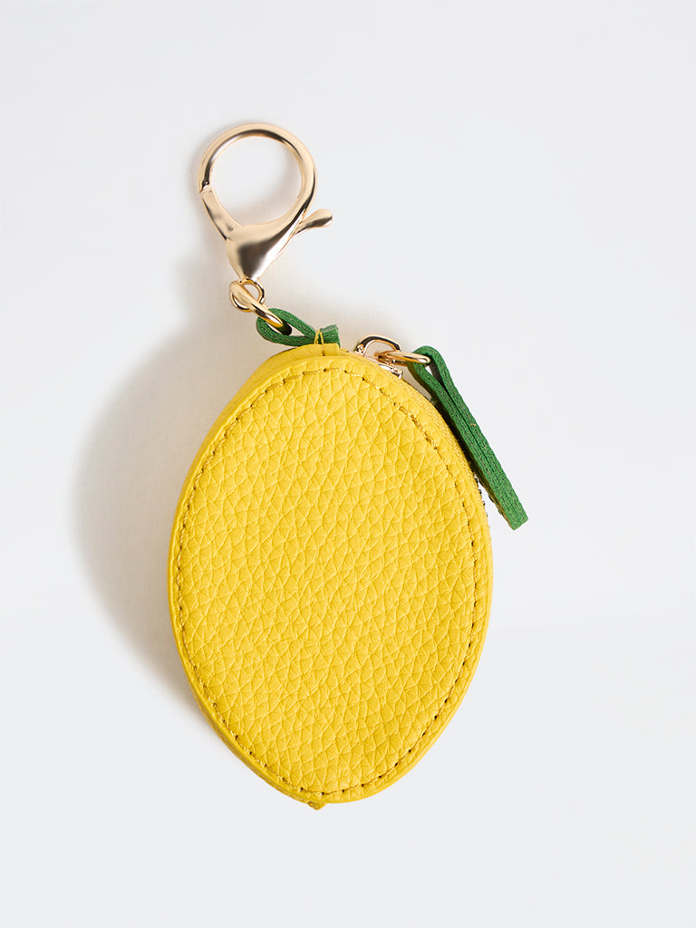 Westside Accessories Yellow Textured Bag Charm