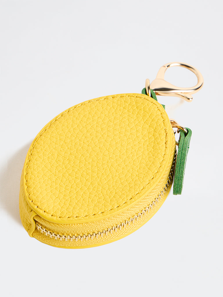 Westside Accessories Yellow Textured Bag Charm