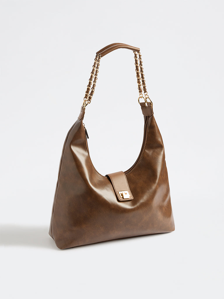 Westside Dark Brown Shoulder Bag