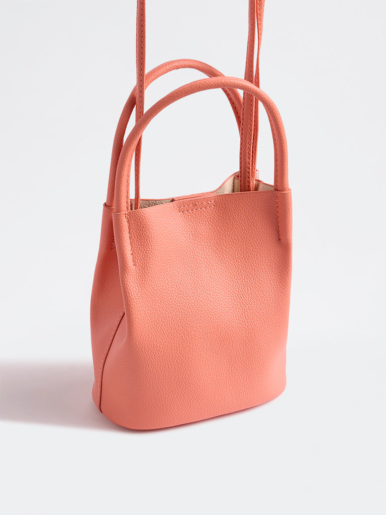 Westside Coral Textured Mobile Sling Bag with a Pouch