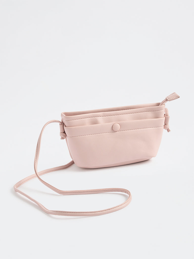 Westside Pink Button-Detail Sling Bag