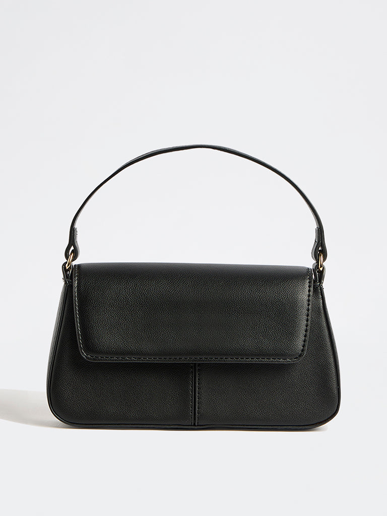 Westside Black Flap Crossbody Sling Bag