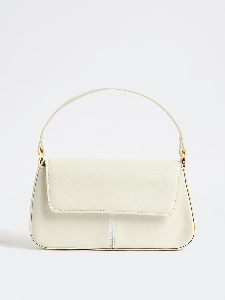 Westside Off-White Flap Crossbody Sling Bag