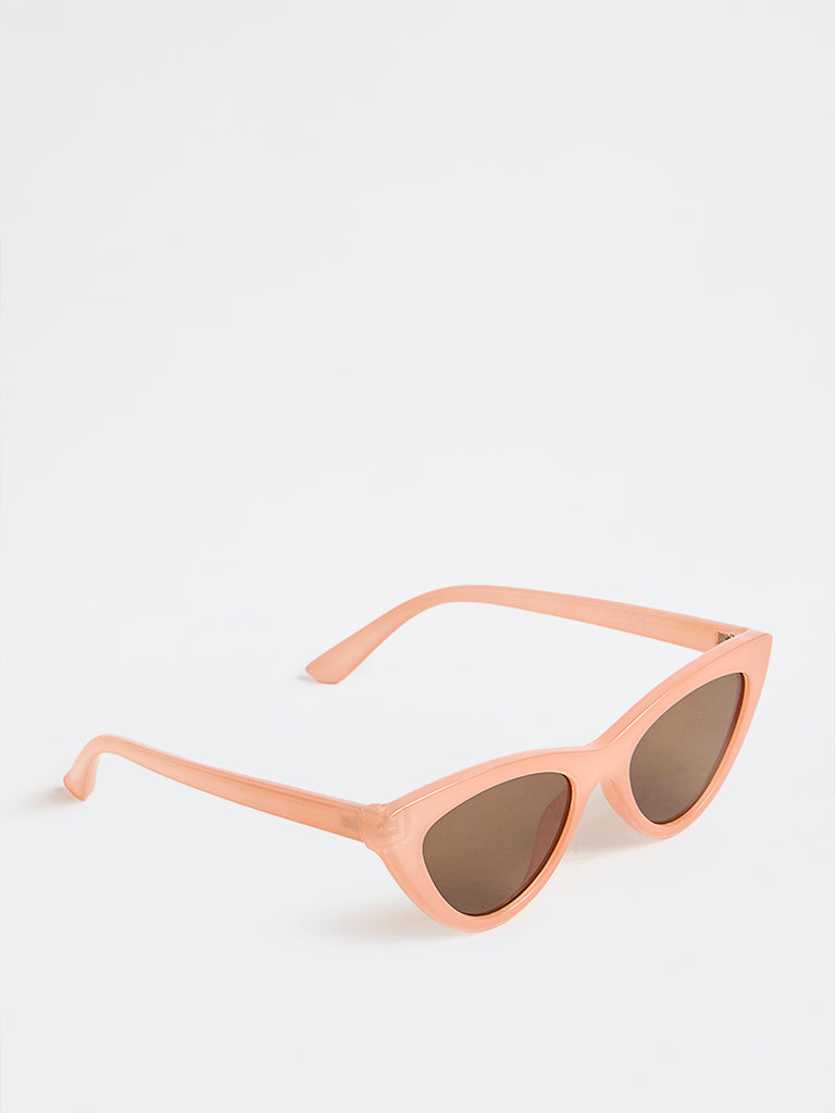 Westside Accessories Orange Cat-Eye Sunglasses with Pouch