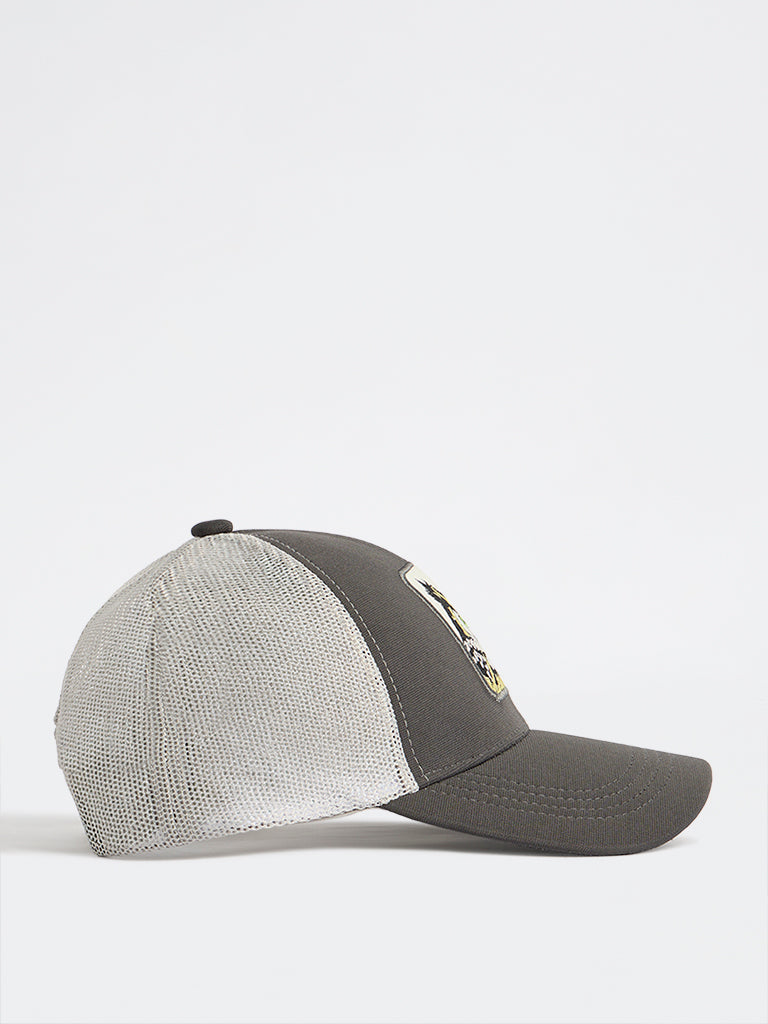 Nuon Grey Owl Embroidered Cap