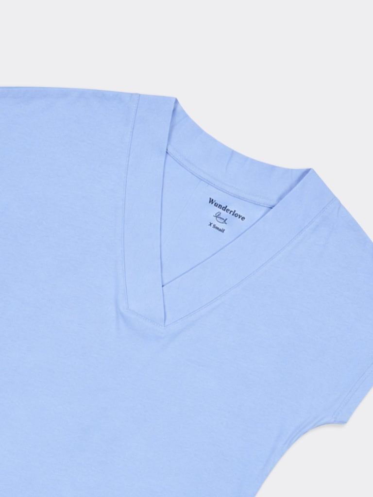 Wunderlove Blue Cotton T-Shirt