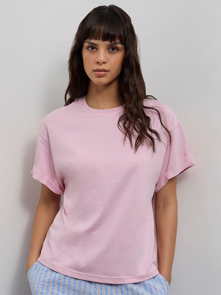 Wunderlove Pink Melange T-Shirt